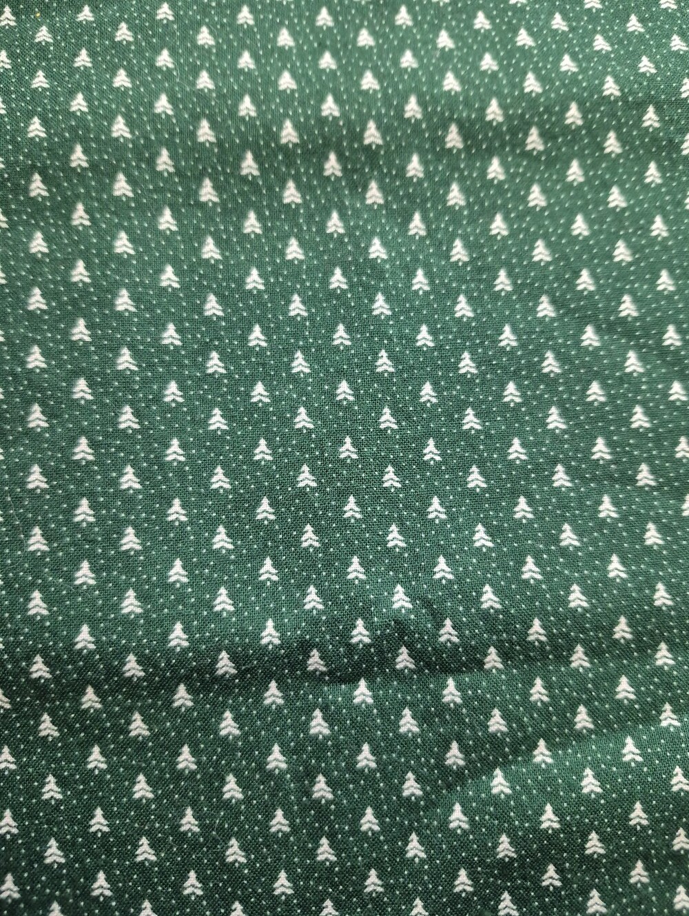 V.I.P. Print Cranston Green White Pine Tree Fabric 34x42”